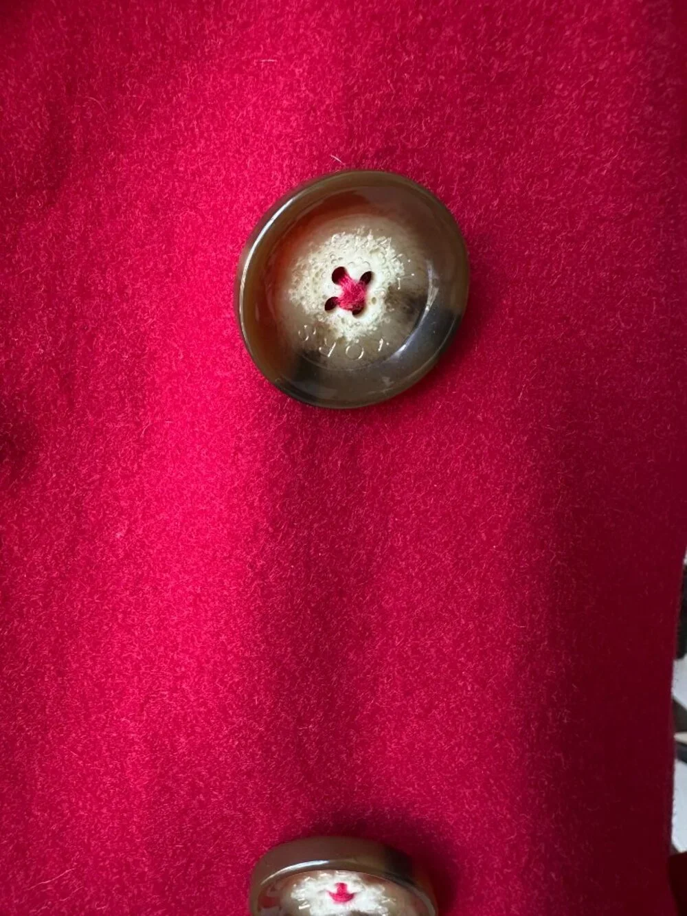 Michael Kors Red Wool Blend Double Breasted Peacoat Women’s S